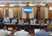 Lãnh đạo huyện Tuy Phước báo cáo trước Hội nghị