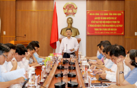 Phó chủ tịch Nguyễn Tự Công Hoàng phát biểu tại buổi làm việc