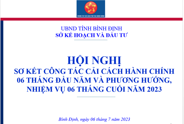 SƠ KẾT CÔNG TÁC CẢI CÁCH HÀNH CHÍNH 6 THÁNG ĐẦU NĂM 2023