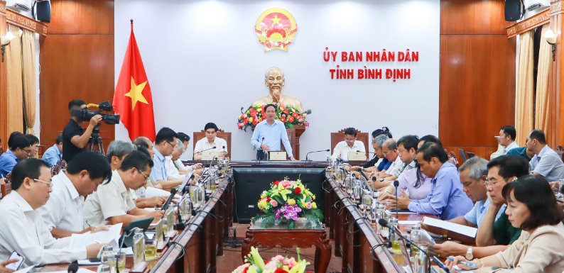 Quang cảnh hội nghị tại điểm cầu UBND tỉnh